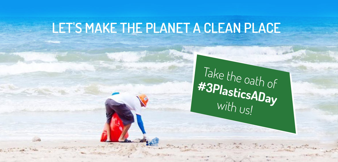 #3PlasticsADay - Let's make the Planet a Clean Place