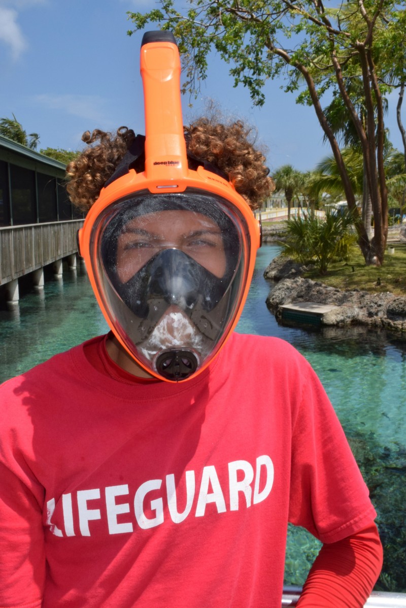 Smart new hut, and new snorkeling masks for Saltwater Lagoon