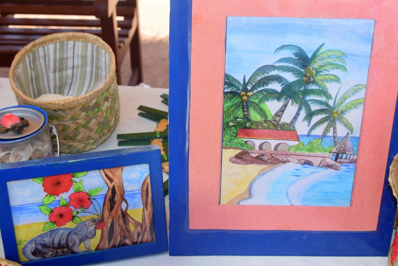 New works of art on sale at craft stall