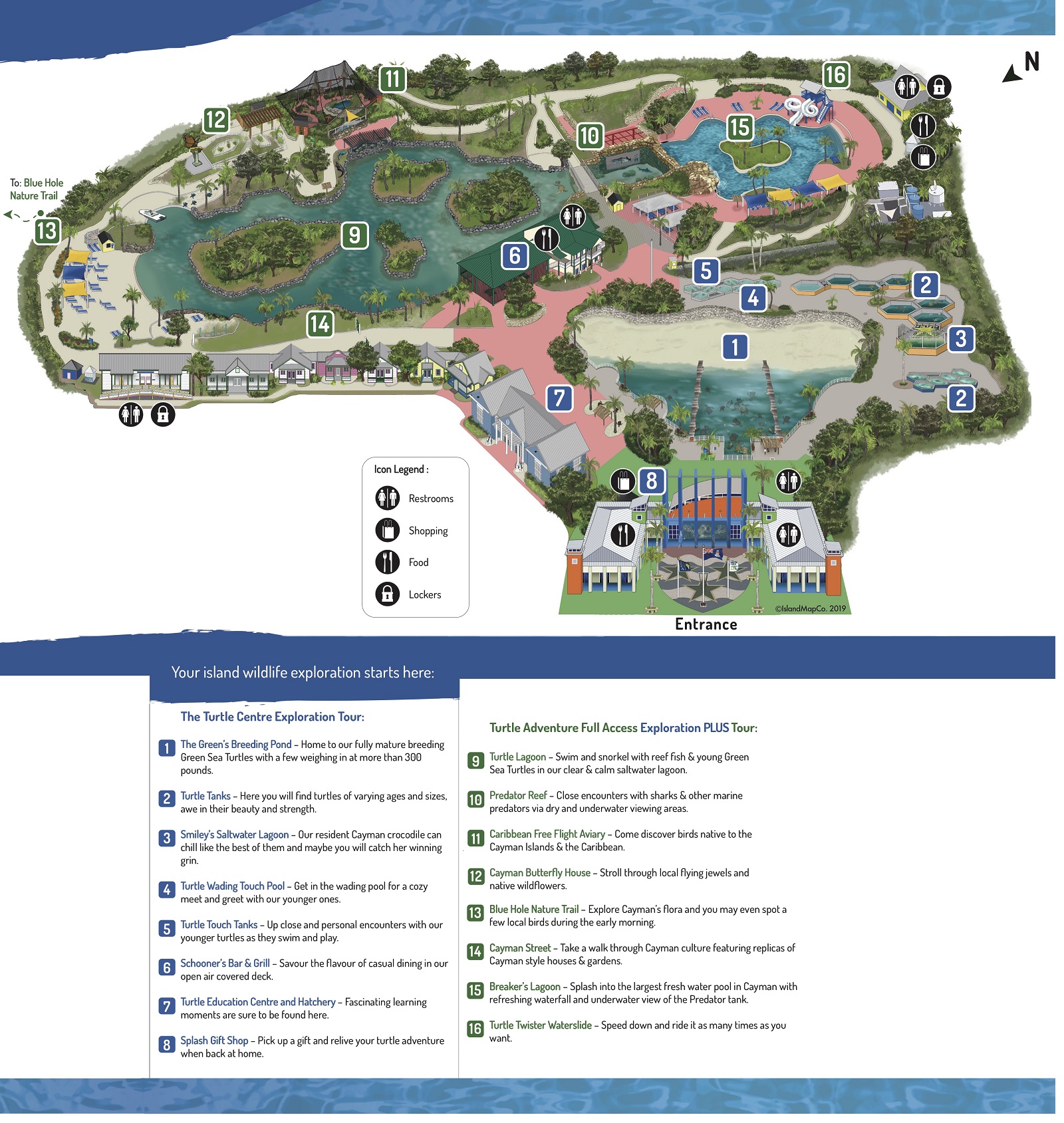 Cayman Turtle Centre Park Map
